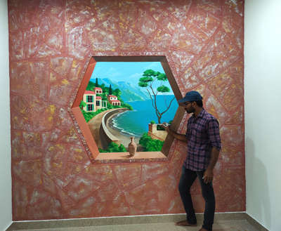 My wall painting   #HomeDecor  #homedesigne   #homeinterior   #homeowners   #CivilEngineer   #owners   #veed   #KeralaStyleHouse