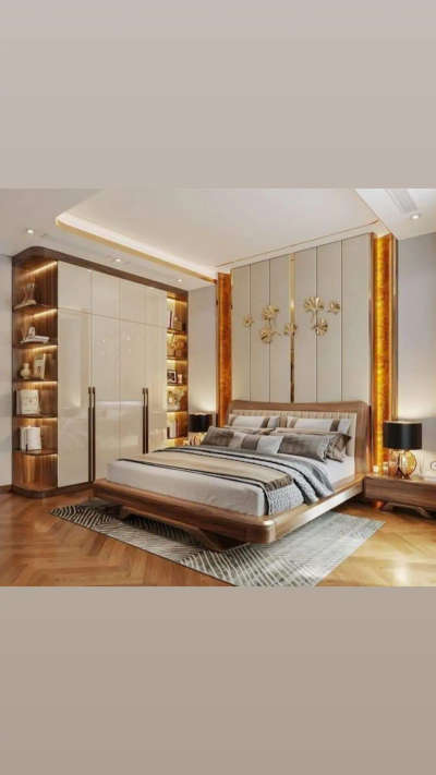 Bedroom interior for you 
#InteriorDesigner  #FlooringServices  #4DoorWardrobe  #CelingLights  #LargeKitchen  #BathroomStorage