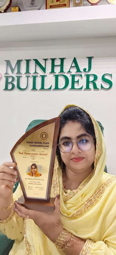 RECEIVED THE " BEST FEMPRENEUR AWARD 2023" GIVEN BY INNER WHEEL CLUB KUNNAMKULAM, I'm very happy that I have been selected for this wonderful Award.
(02/07/2023)

.
.
.

#bestfempreneur
#bestfempreneuraward2023
#bestentrepreneuraward2023 
#bestentrepreneuraward2022 
#womenofsubstance 
#womenofsubstanceaward2022
#inspirationalpersonalityoftheyear2022 
#globallevelinspirationalaward2021
#samrambhaka 
#samrambhakaspecialmentionaward2019
#bestentrepreneuraward2019
#bestentrepreneuraward2017  
#founderminhajbuilders
#Nafeesathulmizriyaminhajbuilders 
#Mizalmotivo 
#nafeesathulmizriya 
#toptenbuildersinkerala 
#minhajbuilders 
#homedesignkerala 
#keraladesigners 
#therealmotivator 
#BestBuildersInKerala 
#bestvasthuconsultantinkerala  #bestinteriordesign