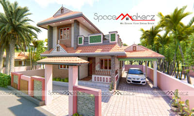 traditional home 3D elevation  #ElevationHome  #3dmodeling