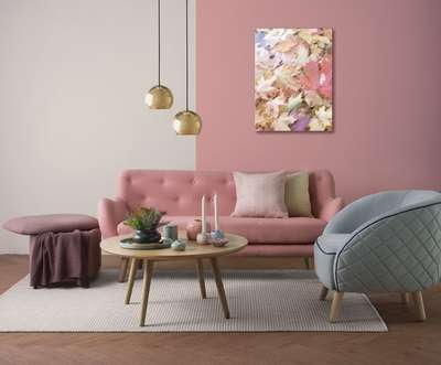 Get this pastel look by painting your walls pastel pink. Throw in a statement pink plush chair, a large gray sofa and add in plenty of cushions. Add a statement light fixture, a fluffy rug and a lot of plants.
#interior #decor #ideas #home #interiordesign #indian #colourful #decorshopping