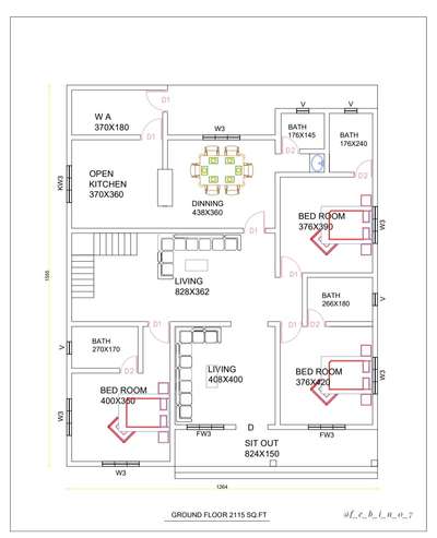 GROUNT FLOOR 2115 Sq. Ft