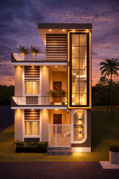 20 feet wide elevation#contact me# construction#architecture