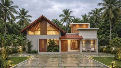 #Kottayam  #40LakhHouse #under2000sqft #singlestory  #tropicalhouse #sloperoof #moderndesign #architecturedesigns