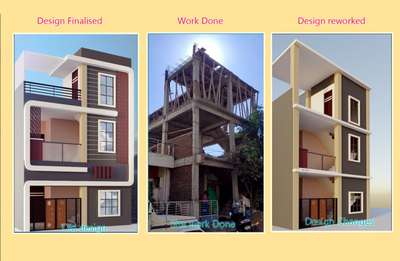 design change after the work is done, comment your view what is good (left or right) #ElevationDesign #rework #sitework