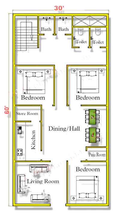 30×60 ka home plan  #small_homeplans  #homedesigne
