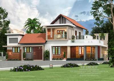 3 bhk,3d exterior, proposed project of MR: abid ali and shahana, in cherpulassery, palakkad  #3ds max,  #3d exterior