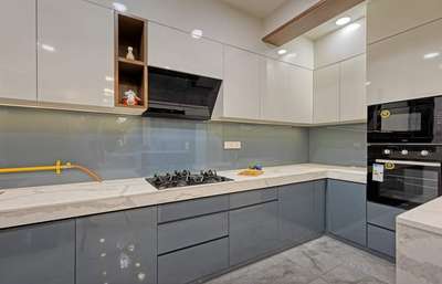 Modular Kitchen design. 
#ModularKitchen  #KitchenIdeas  #KitchenCabinet  #KitchenInterior