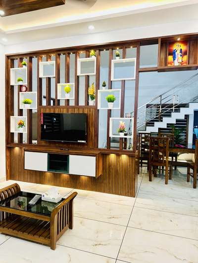 Hall partition with Tv unit