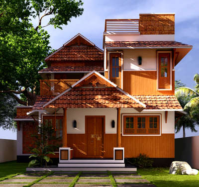 #Traditional Residence Design 
 #1200sqft_3bhk