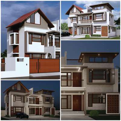 Mixed Roof Elevation Model for the client at Pottayil, Trivandrum. #ElevationHome  #exterior_Work  #exteriordesigns #3D_ELEVATION