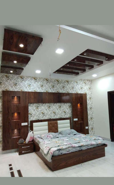 #GypsumCeiling #FalseCeiling #pvcwallpanel #InteriorDesigner #BedroomDecor