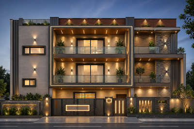Proposed Elevation at Indore 
 #elevation  #FrontDoor  #frontfacade