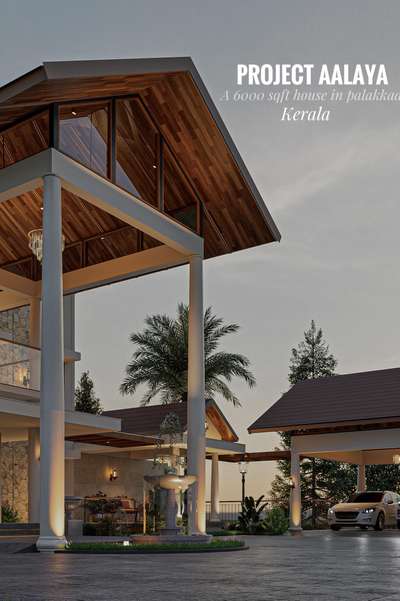 #tropicalhouse #luxuryvillas #moderndesign #sloproof #Landscape #elegantlook #premiumhouse #WoodenCeiling #carporch#podium