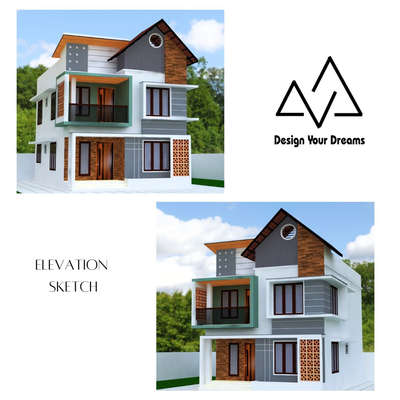 Elevation sketch for the client at Trivandrum