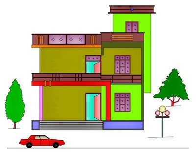 North facing Home front elevation size 30x40   #manojdesign  #ElevationHome