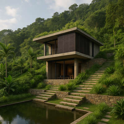 high range cottages 
#keralaarchitectures  #kodaikanal #slopesite #hillstation #resort # #tropicalmodern