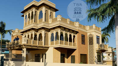 Rajasthani Design Home|Heritage home elevation 
#homedesigne