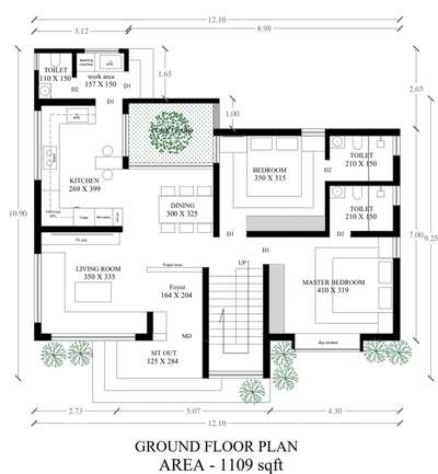 Plan under 2000 sqft . with 4 bedrooms. #architecturedesigns  #KeralaStyleHouse  #FloorPlans