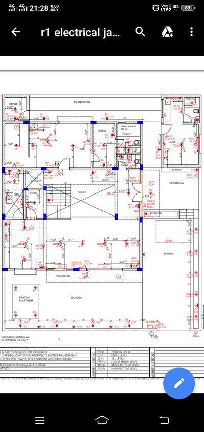 electrical layout/drawing
sanganer airport vila 3000sqft
28rs sqft 
labour only wiring +piping + box  + cabale wire +cctv wire+sensor wire + panal board+ fall ceiling lightings + accessories fitting 
 #CelingLights #Reinforcement/Electrical  #LayoutDesigns #vila #electricalaccessories #electricalwork