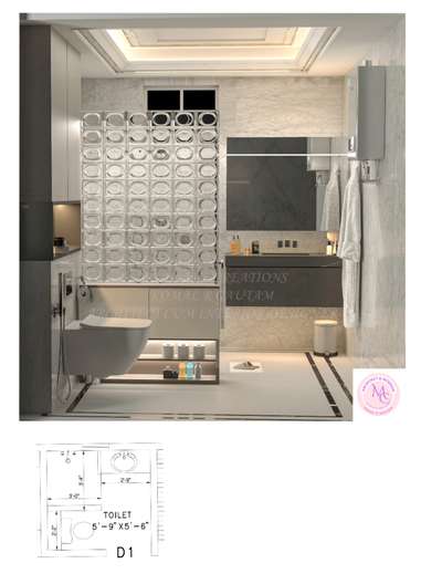 Toilet layout plan & 3D Rendering 
.
.
site