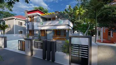 #architecturedesigns #KeralaStyleHouse #chenganoor #exteriordesigns #3drenders #house3ddesign