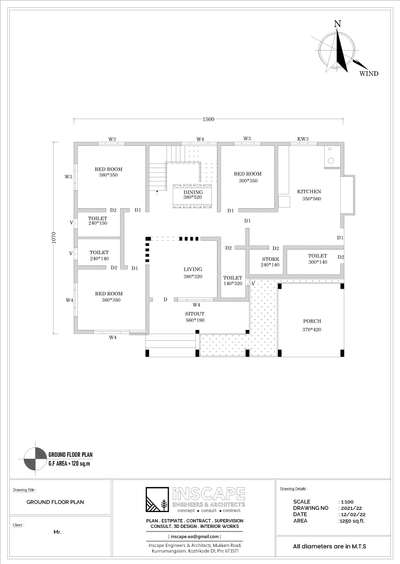 #inscape #floorplan #samllhouse #plan #estimate #Kozhikode #3Ddesign