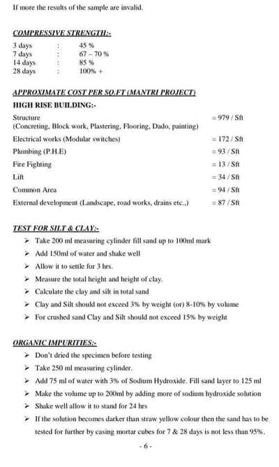 Quantity Surveying. Important info.