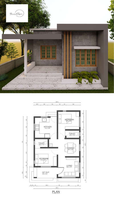 New project 
Area :- 750 sqft 
Plot :- 3 cent 
2BHK 
Pencil taps by Suhana Ashik 

We provide 3 d elevations 
Plans 
Permit plans 
If you need DM me 

 #3DPlans #ElevationHome