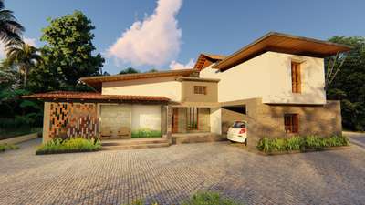 #ProposedResidential in Elanthoor  #3dmodeling #sketchupmodeling  #rendering #elevationideas #ContemporaryHouse #MixedRoofHouse #sketchup3d  #lumion3d  #Pathanamthitta