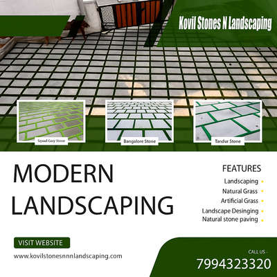മുറ്റം കണ്ടാൽ ആരും   വീണുപോകും

Kovil Stones N Landscaping 

Natural Stones Sanctuary 

Laying Of Natural Stones 
& Landscaping 

* Bangalore Stone
* Tandur Stone
* Kadappa Stone
* Cobble Stone
* Pebbles 
* Artificial Grass
* Natural Grass 
* Building Material 
* Earth Movers 


 #landscapingforhouses #NaturalGrass #naturalstones