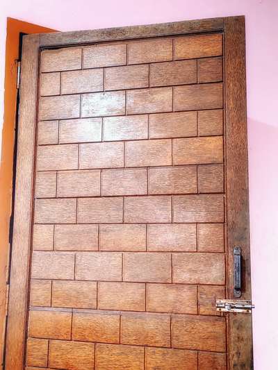 simple coconut tree wood door. 🤩