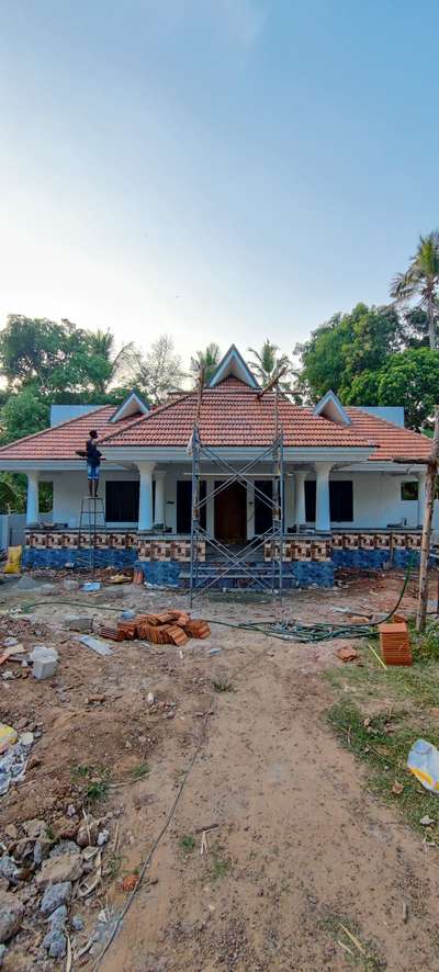 progressing traditional house @ chathannoor, kollam