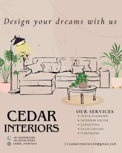 we are an interior firm located in Kerala . Kannur, Thalassery. we are capable of doing interior 3D designes and it's  execution works for affordable price.
 #industrialdesign  #IndoorPlants  #InteriorDesigner  #GardeningIdeas  #HouseIdeas #RoofingIdeas #KitchenIdeas  #WardrobeIdeas  #LandscapeIdeas  #WindowsIdeas  #BalconyIdeas  #RoofingIdeas  #WalkInWardrobe  #BathroomIdeas  #BathroomIdeas  #HouseDesigns  #HomeAutomation  #SmallHouse  #ElevationHome  #ContemporaryHouse  #VeneerCeling  #victorianstyle  #BedroomDecor  #MasterBedroom  #BathroomStorage  #BedroomCeilingDesign  #LivingroomDesigns  #LivingRoomTable  #LivingRoomCarpets  #LivingRoomPainting  #LivingroomTexturePainting  #LivingRoomWallPaper  #LivingRoomTV  #LivingRoomIdeas  #LivingRoomInspiration  #DiningChairs  #RectangularDiningTable  #RoundDiningTable  #DiningTable  #DiningTableAndChairs  #ClosedKitchen  #KitchenIdeas  #LargeKitchen  #KidsRoom  #LShapeKitchen  #KitchenCabinet   #KingsizeBedr #ModularKitchen  #StaircaseDecor # #