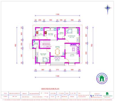 13.5 Cent വസ്തുവിൽ 1806 Sqft വിസ്തീർണത്തിൽ 3 BHK ഓടു കൂടിയ വടക്ക് ദർശനമുള്ള വീട്.