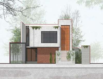 2D Elevation #modernhome #ElevationHome #SmallHomePlans #homedesigne #homeplan