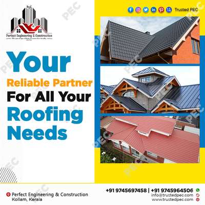 Your Reliable Partner For all your Roofing Needs..!


Reach us at: 📞+91 9072412667
📞+91 9745697458

WhatsApp: https://wa.me/c/919072412667

📧Email: info@trustedpec.com

🌐Visit us: www.trustedpec.com

Please, Follow any links that you can quickly like, share and contact..!

📌https://www.facebook.com/trustedpec
📌https://www.instagram.com/trustedpec
📌https://twitter.com/trustedpec

📌https://in.pinterest.com/trustedpec
 
📌https://g.page/perfect-engineering-construction
 
📌https://www.linkedin.com/company/perfect-engineering-construction
 
📌https://www.youtube.com/channel/UCO-ujlAX8NFF4sMC4wLlZ9A
-
-
-
-
#PEB#PreEngineeredSteelBuildings#PEC##PerfectEngineeringConstruction #BuildingContracts
#ConstructionContracts
#HouseBuilding
#ArchitecturalDesign
#BuildingProjects
#ConstructionAgreements
#ContractorsOfPerfection
#BuildingInnovation
#ContractorServices
#ConstructionManagement
#ContractorExcellence
#Roofing
#RoofingContractor
#RoofingCompany
#RoofingServices
#RoofRepair