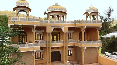 Rajasthani Heritage Haveli Design By 'The World Architects'
 #heritagestyleelevation  #heritagehome  #rajasthanistyle