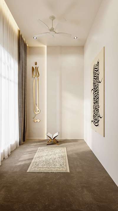 A serene prayer room thoughtfully designed to embody peace, simplicity, and spiritual comfort — featuring soft lighting, refined textures, subtle Islamic detailing, and a calming spatial atmosphere that enhances moments of reflection and prayer. Currently ongoing at Perinthalmanna.

#Perinthalmanna #PrayerRoom #IslamicInteriors #LuxuryInteriors #InteriorDesign #ResidentialDesign #ContemporaryInteriors #VillaInteriors #ArchitectureAndInteriors #OngoingProject #KeralaHomes #SpiritualSpace #LuxuryLiving #BespokeInteriors #interiorarchitecture