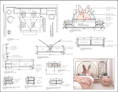 #bedDesign #WoodenBeds  #details  #2dDesign