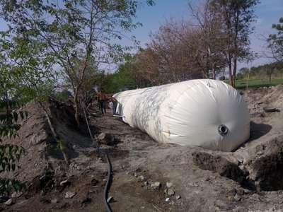 Nylon membrane biodigesters is installed for handling 200 kg of cow dung per day ! Contact us to know more!!