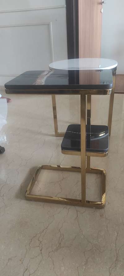 SS Gold PVD Coffee Table & Side Tablen Delivered At Mumbai. 
We Ar Manufacturing All Type Of Steel Furnitures & Fabrication Work.
. 
. 
 #Architect #architecturedesigns #Architectural&Interior #best_architect #InteriorDesigner #KitchenInterior #mumbaistudio #mumbai #jaipurarchitect #jaipurarchitects