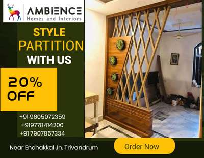 Our Latest Partition works.
Ambience CNC Laser Cutting Hub, near Eanchakkal jn, tvm
free feel to contact us: +91-9778414200.

#WallDecors #wallpannel #WallPartition #customized_wallpaper #partishan #VboardPartition #partiction #woodenpartition #Metalpartition #metalart #metalcnc #cnc #cnccuttingdesign #cnccarving #cncwoodworking