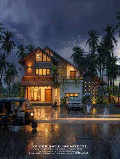 Tr O pi C a L    St YLe    D eSi G n.
.
Exterior designing and compound wall.
.
.
Place: pallikara, ernakulam 
Client: Bobin
Area: 1783
.
.
.#Architectural #airendering #interiorsmodernhomes