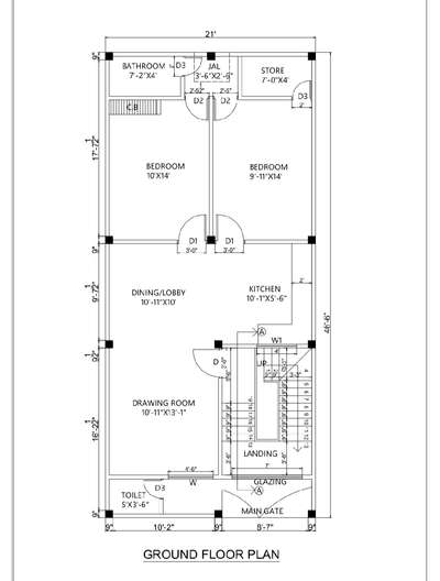 46'X21' 2D PLAN DESIGN ONLY 1500/- INR 

#2DPlans #2BHKHouse #2BHKPlans #2dDesign #HouseDesigns