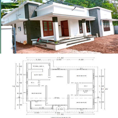 1398sq. ft 3ബെഡ്‌റൂം വീട്
2900000