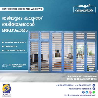 scafco steel doors and windows, edarikode near Amup school Palachiramad