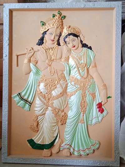 shree Krishana murat on natural stone by cnc