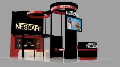 NESCAFE Stall design  #3dstudiomax #3dmodeling #vrayrender #vraylight #stalldesigne #Autodesk3dsmax