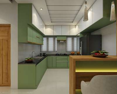 #KitchenIdeas #LShapeKitchen #OpenKitchnen #3d #wpcinterior #wpckitchen